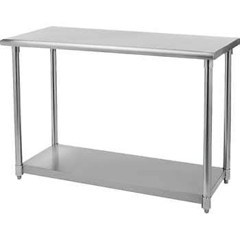 TRINITY NSF Prep/Work Table with Adjustable Shelf, 